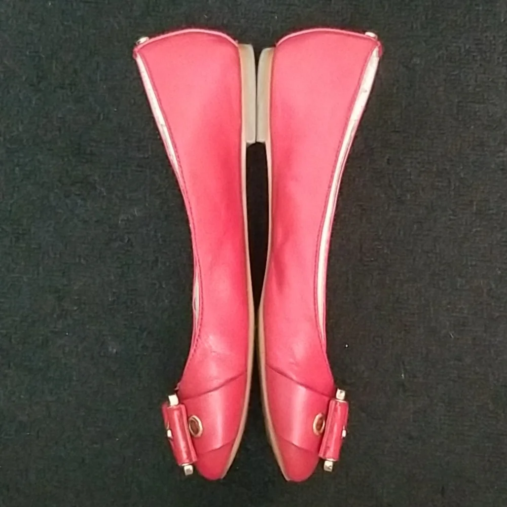 [Excellent Condition] MICHAEL KORS leather ballet flats in Red Calder MK Size 6